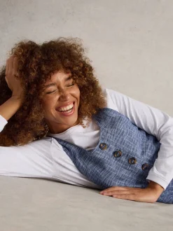 Bleu Denim - Salopette White Stuff Viola en lin