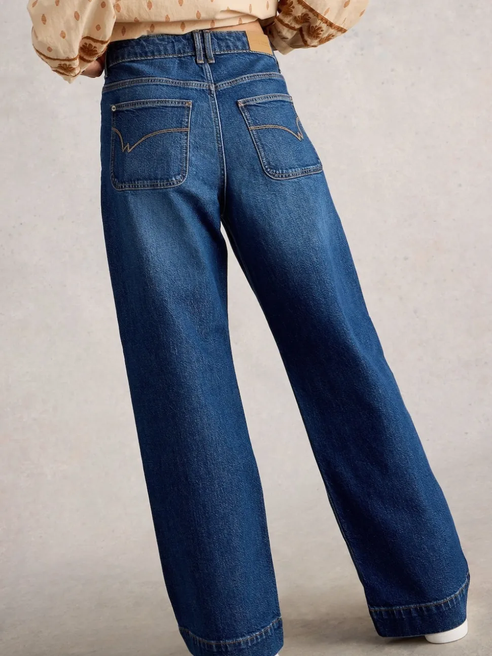 bleu foncé - Jean ample White Stuff Tia