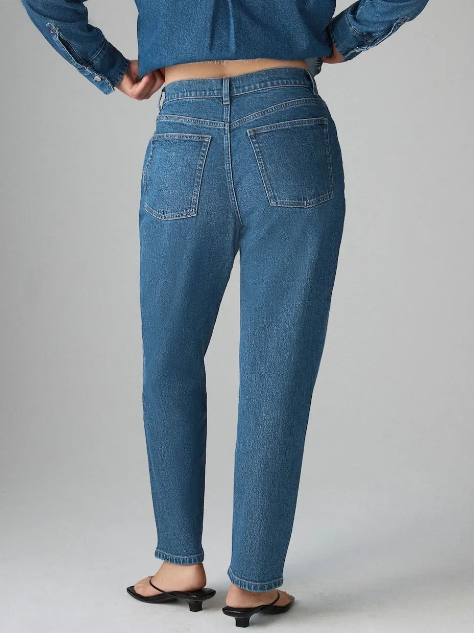 bleu foncé - Jean mom Hourglass Comfort colonne extensible