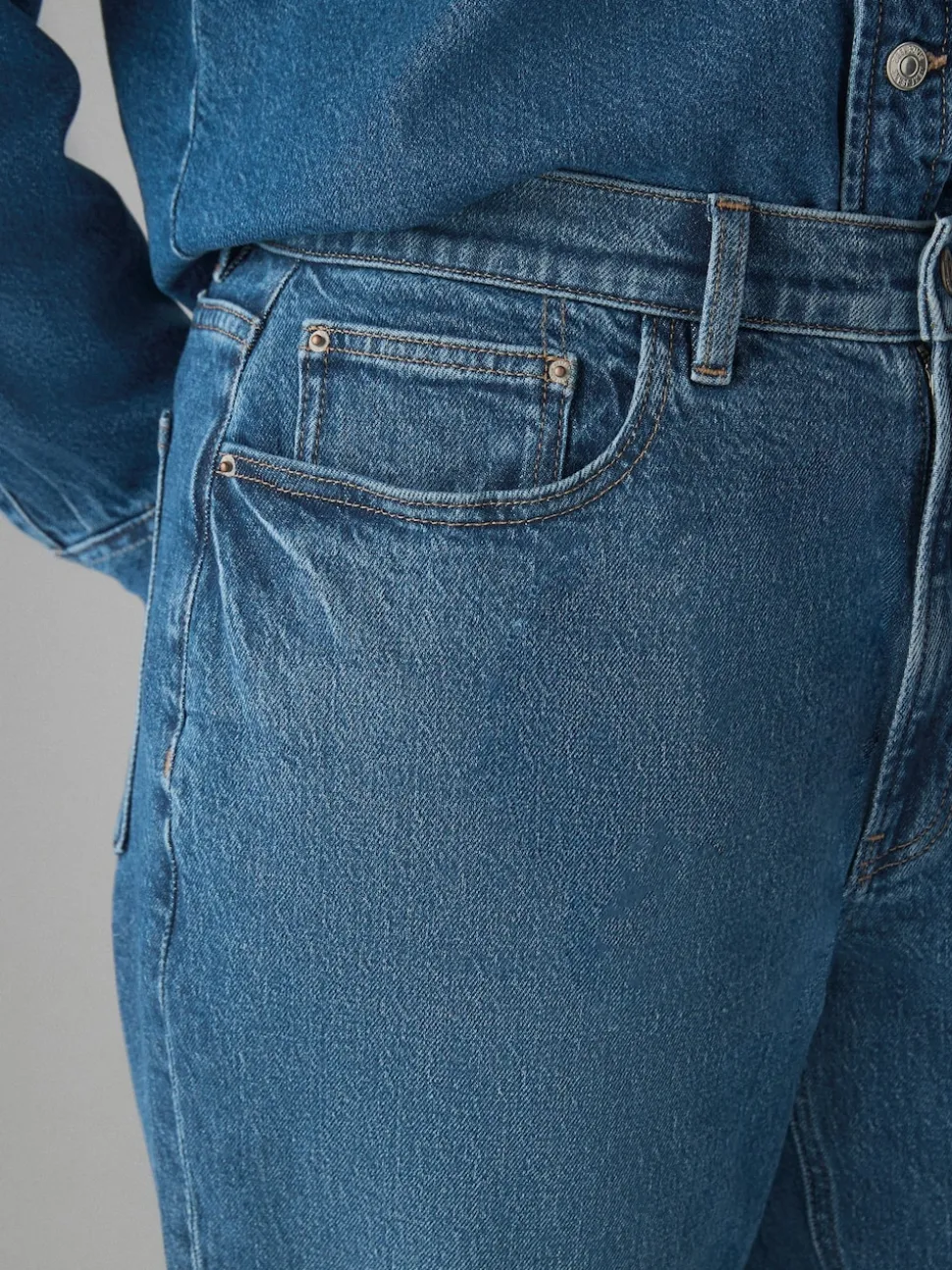 bleu foncé - Jean mom Hourglass Comfort colonne extensible