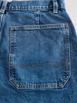 bleu foncé - Jeans larges utilitaires à taille haute