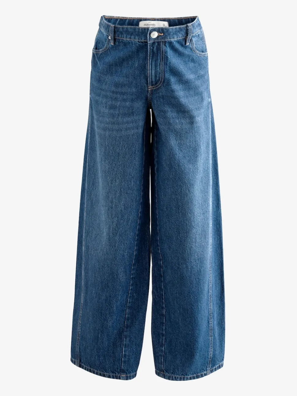 bleu foncé - Jeans Maternity à jambe large 100% coton