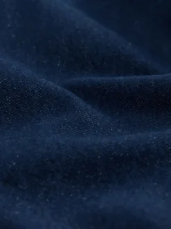 bleu foncé - Jogging en jean large à plis nervurés