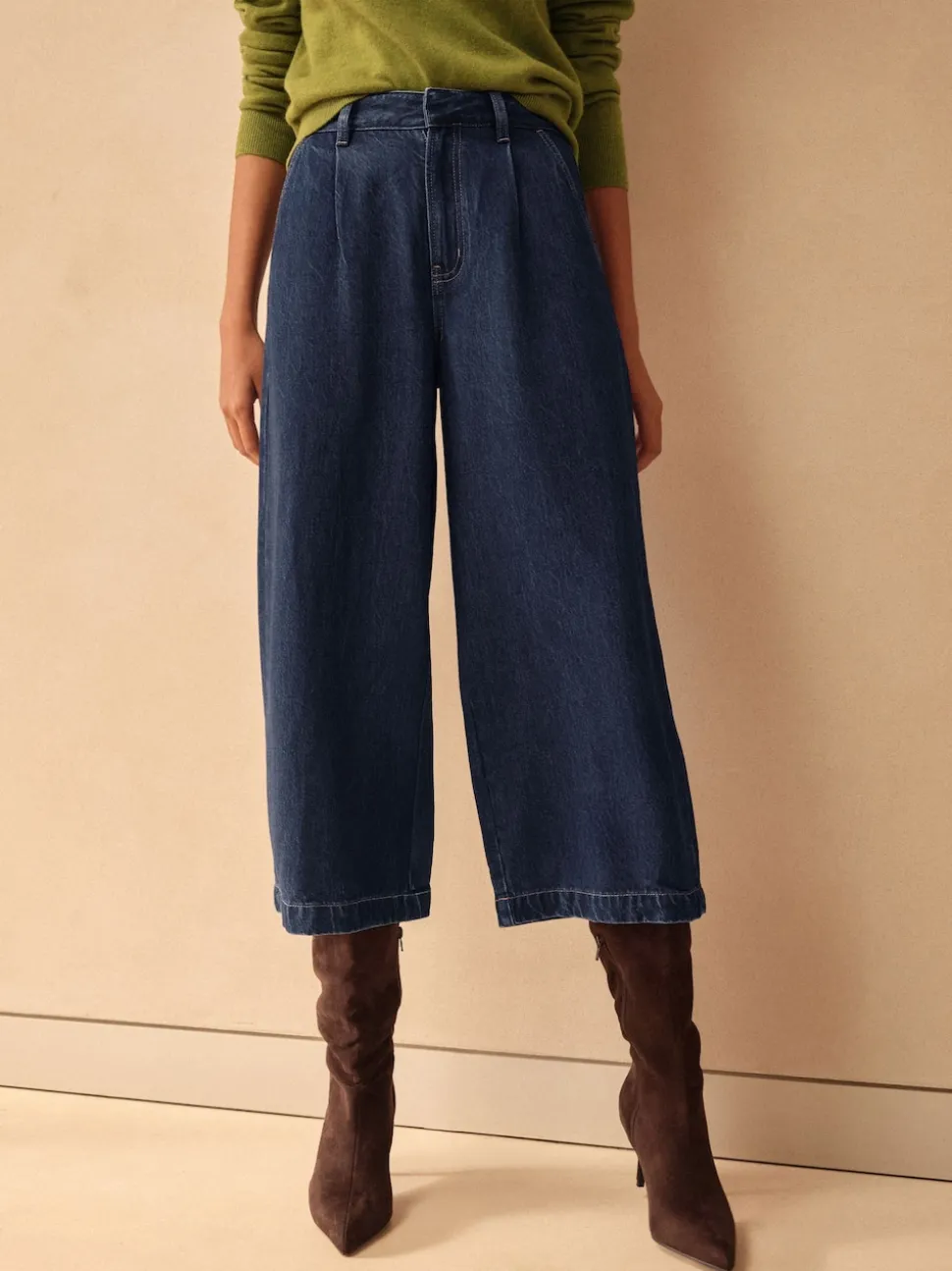 bleu foncé - Jupes-culottes N.Premium taille haute