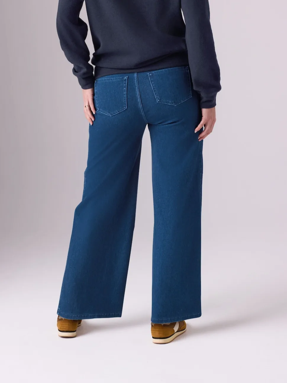 bleu foncé - Leggings de grossesse amples en denim