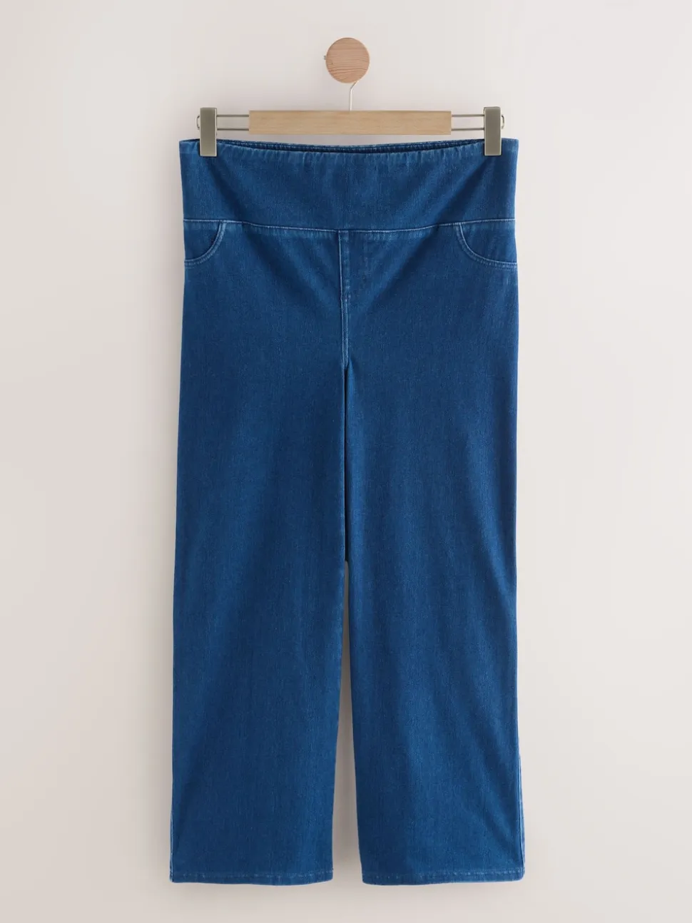 bleu foncé - Leggings de grossesse amples en denim