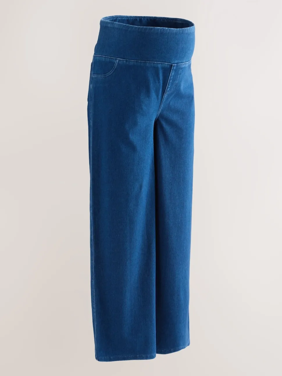 bleu foncé - Leggings de grossesse amples en denim