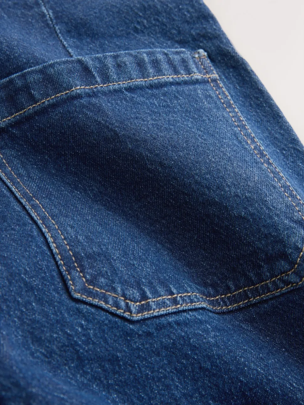 bleu foncé - N Premium Jean Ample Extensible à poche haute avec poche plaquée