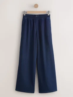 bleu foncé - Pantalon de jogging en jersey denim