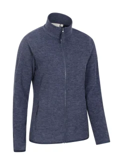 bleu foncé - Polaire Mountain Warehouse Snowdon Melange II femme à fermeture éclair
