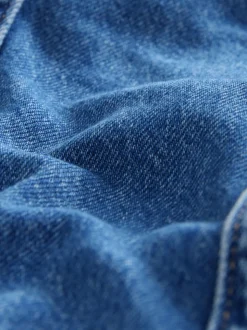 bleu foncé - Robe chemise mi-longue en jean