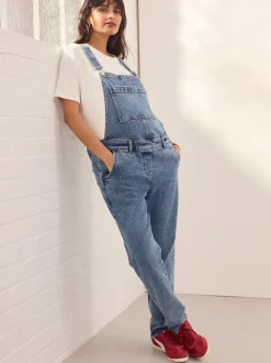 bleu foncé - Salopette Denim maternité