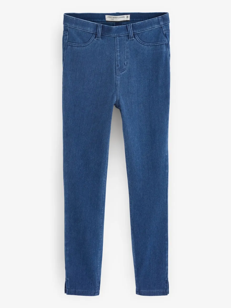 Bleu foncé délavé - Leggings courts en jersey