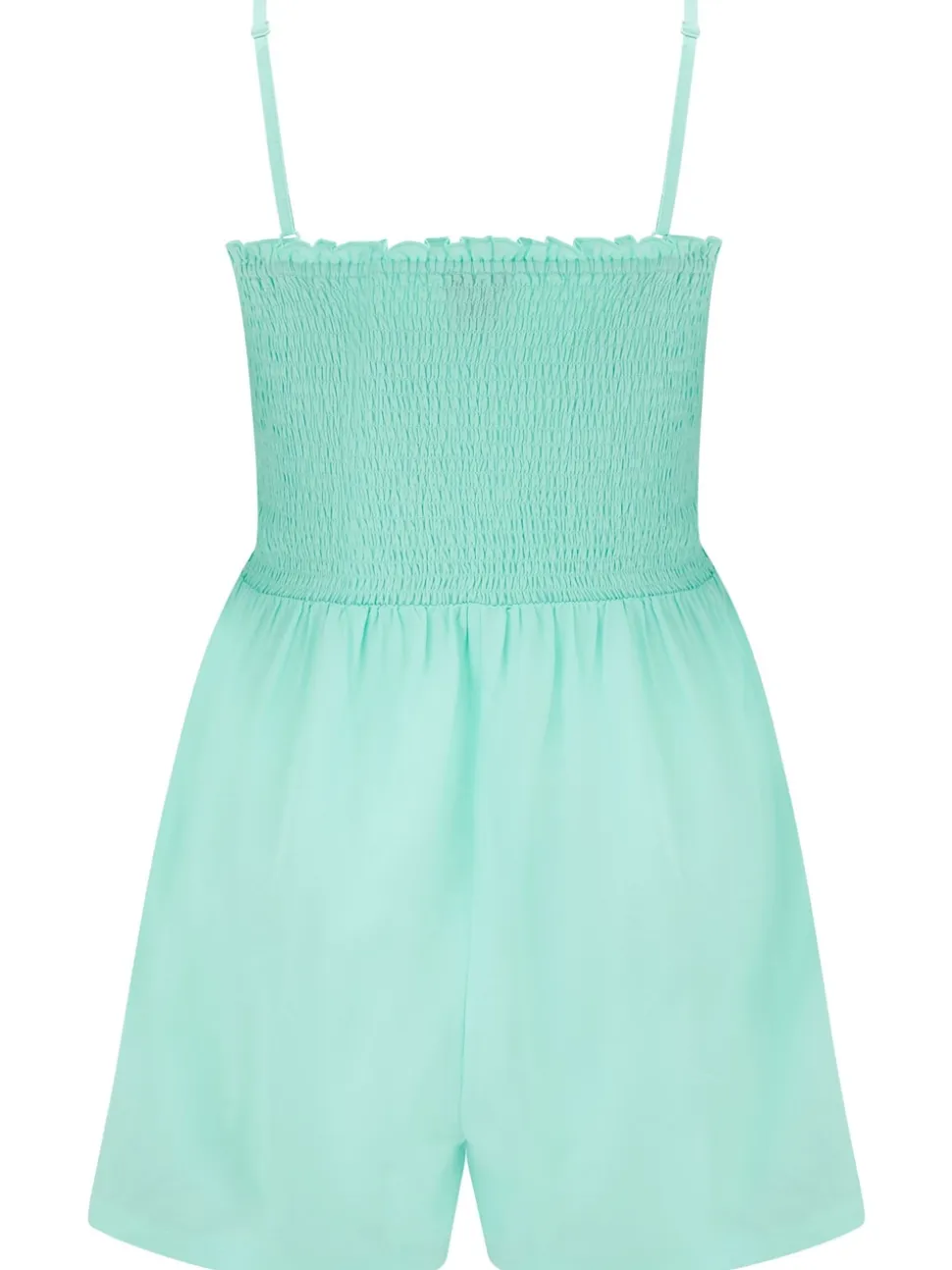 Bleu Fond - Combinaison de plage tissée Pour Moi avec corsage froncé sans bretelles