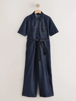 Bleu indigo - Combinaison Denim en jersey