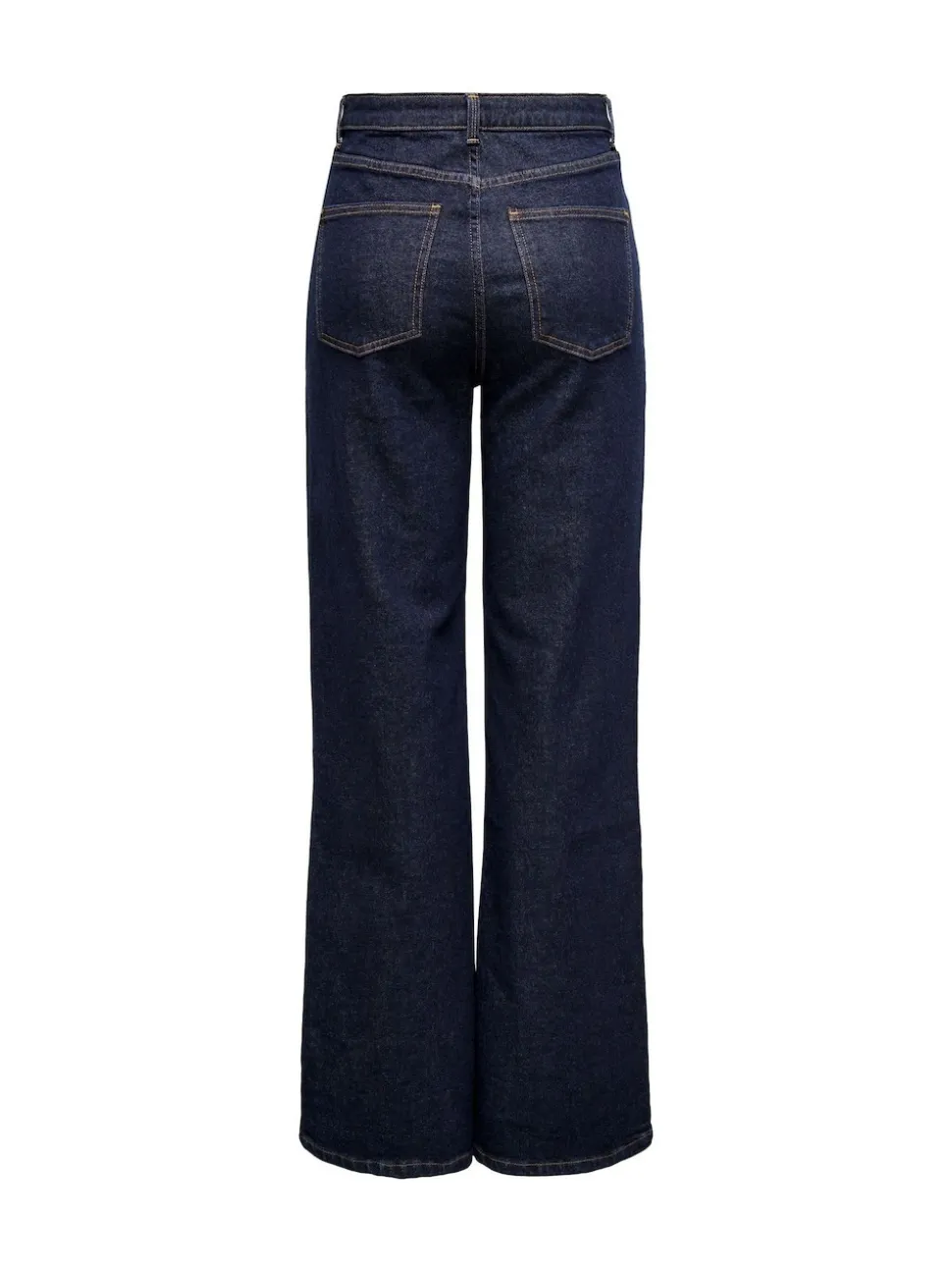 Bleu indigo - Only Taille haute Ample 100% Coton Jeans