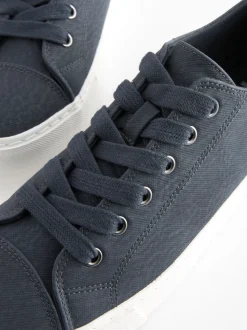 Bleu marine - Baskets de baseball vernies
