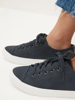 Bleu marine - Baskets de baseball vernies