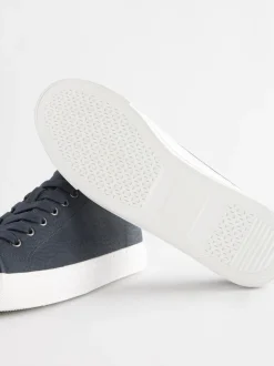 Bleu marine - Baskets de baseball vernies