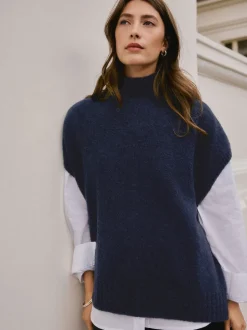 Bleu marine - Débardeur N. Premium en maille