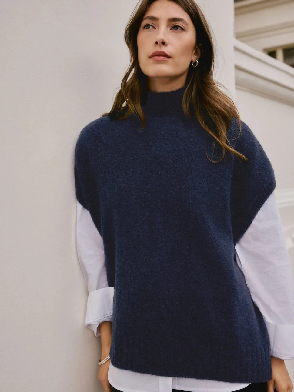 Bleu marine - Débardeur N. Premium en maille