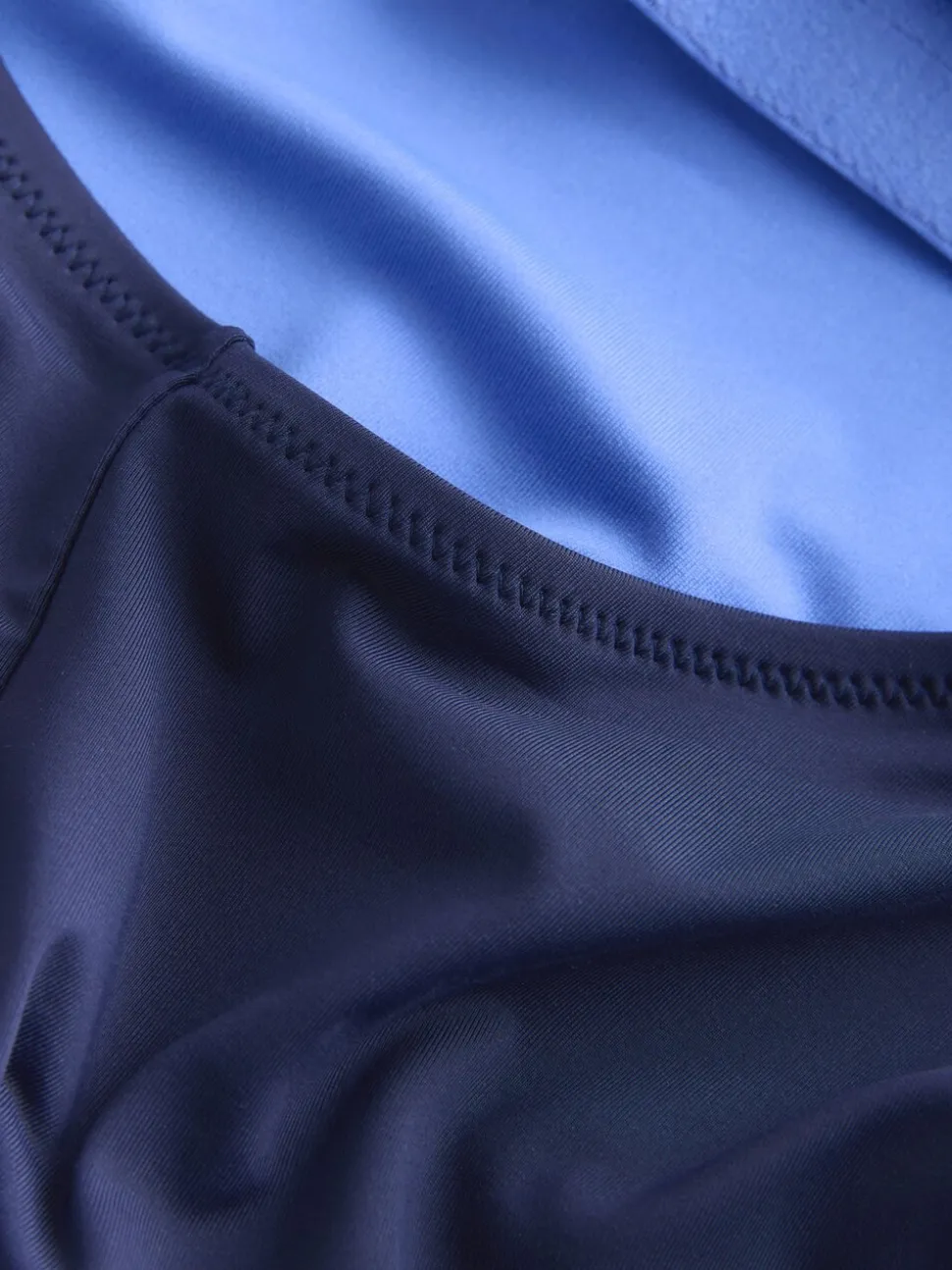 Bleu marine à empiècements - Maillot de bain Unitard avec contrôle du ventre