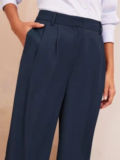 Bleu marine - Friends Like These Premium Elastic Back habillé Ample Pantalons