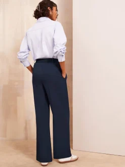Bleu marine - Friends Like These Premium Elastic Back habillé Ample Pantalons