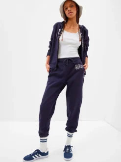Bleu marine - Jogging Gap droit à logo