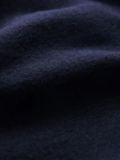 Bleu marine - Manteau habillé à col cheminée