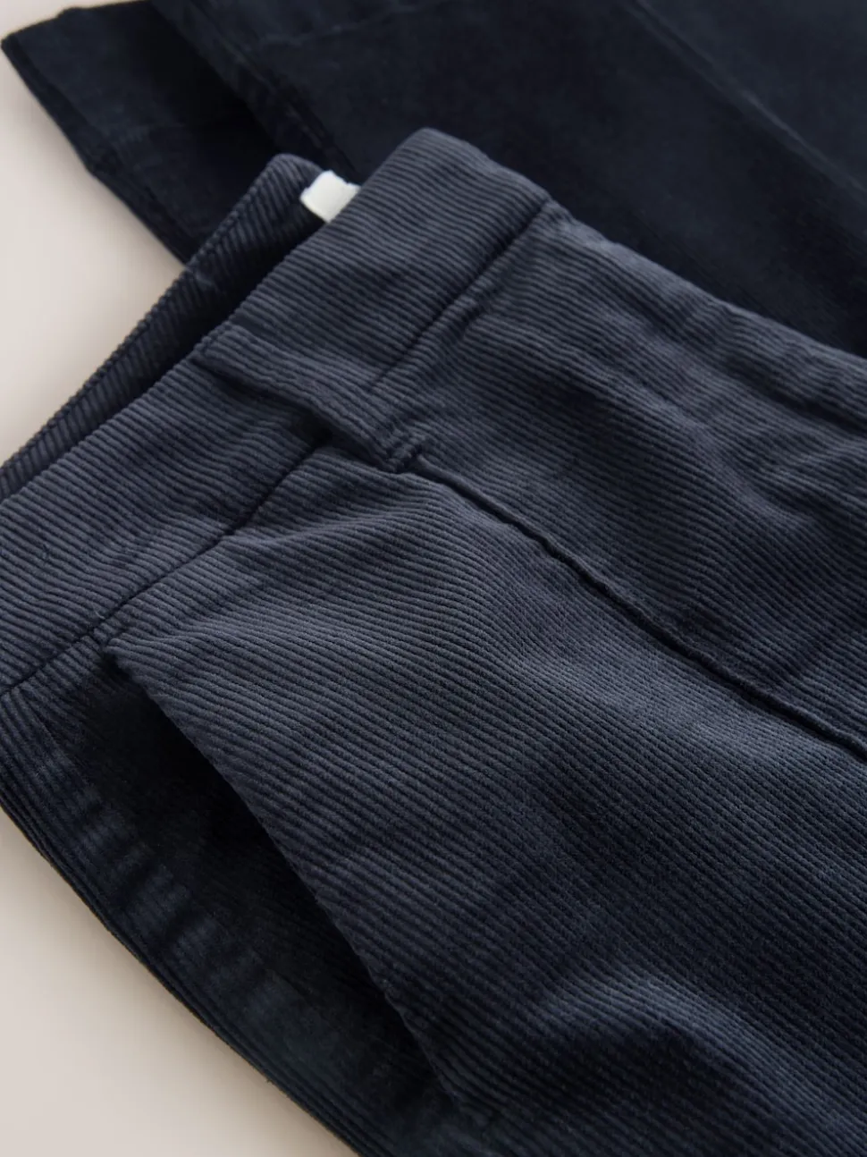 Bleu marine - Pantalon bootcut N. Premium en velours côtelé
