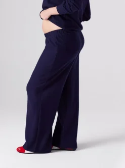 Bleu marine - Pantalon de maternité large douillet