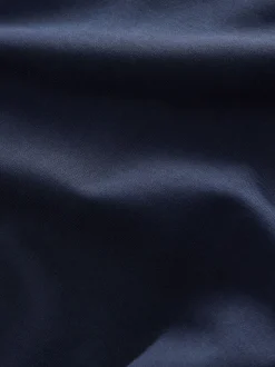 Bleu marine - Pantalon large en Ponte avec boutons dorés