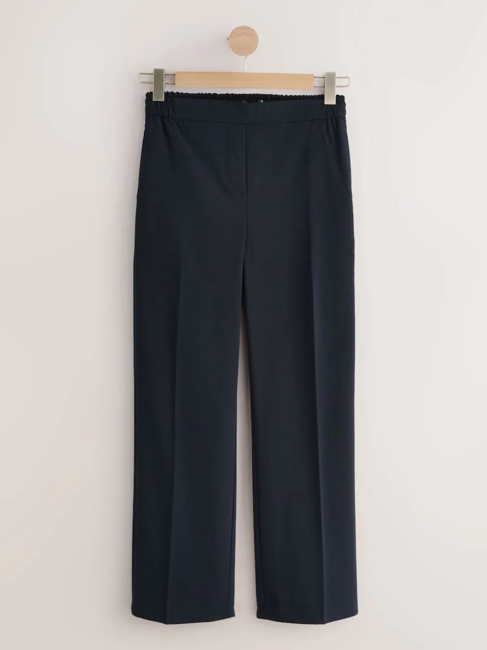 Bleu marine - Pantalons Amples habillés en laine