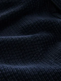 Bleu marine - Pantalons Amples en velours côtelé doux