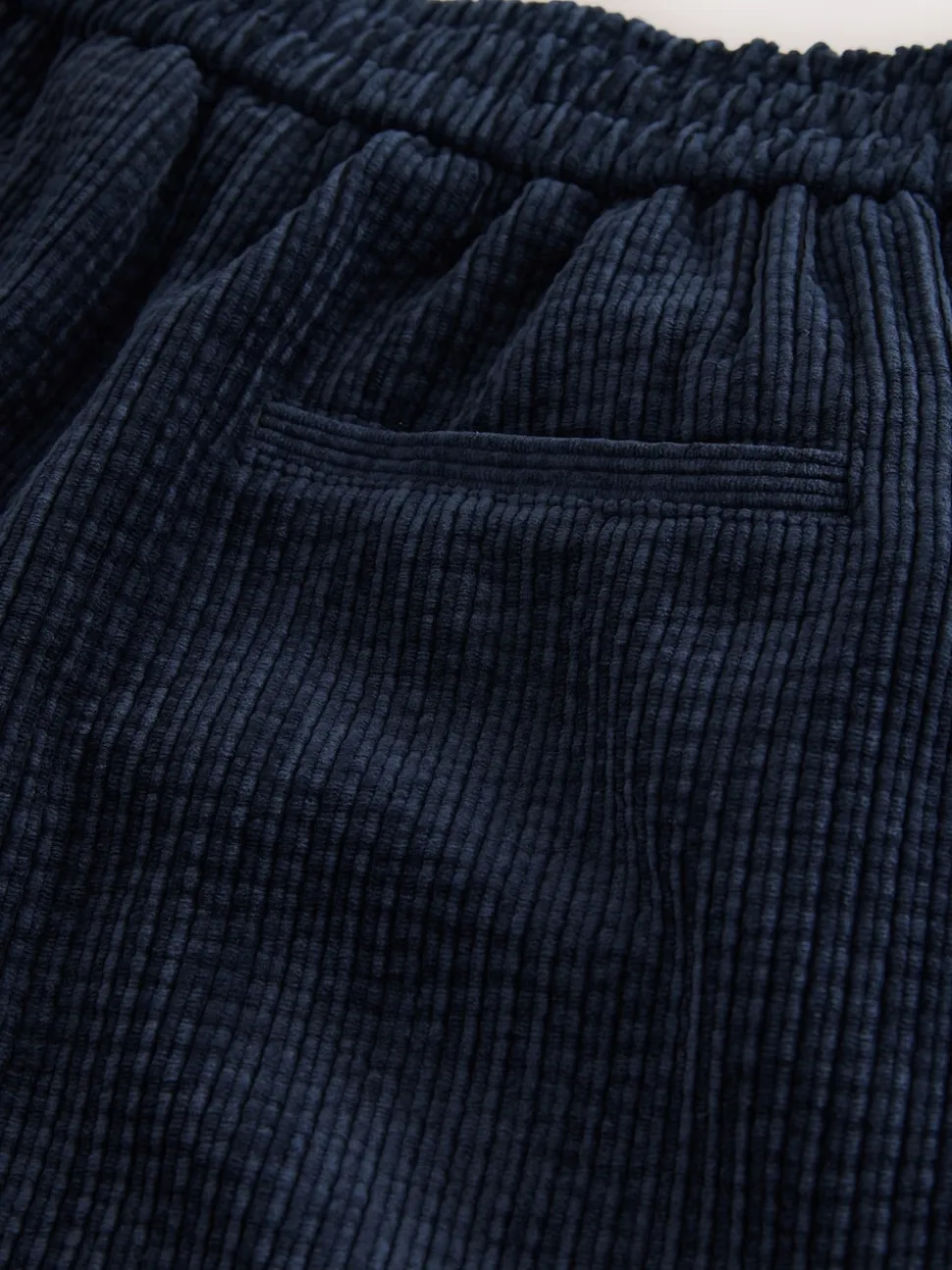 Bleu marine - Pantalons Amples en velours côtelé doux