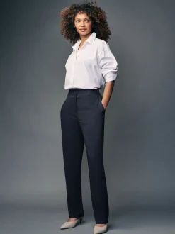 Bleu marine - Pantalons habillés coupe robuste