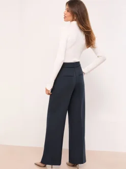 Bleu marine - Pantalons Lipsy ceinturés habillés à jambe large