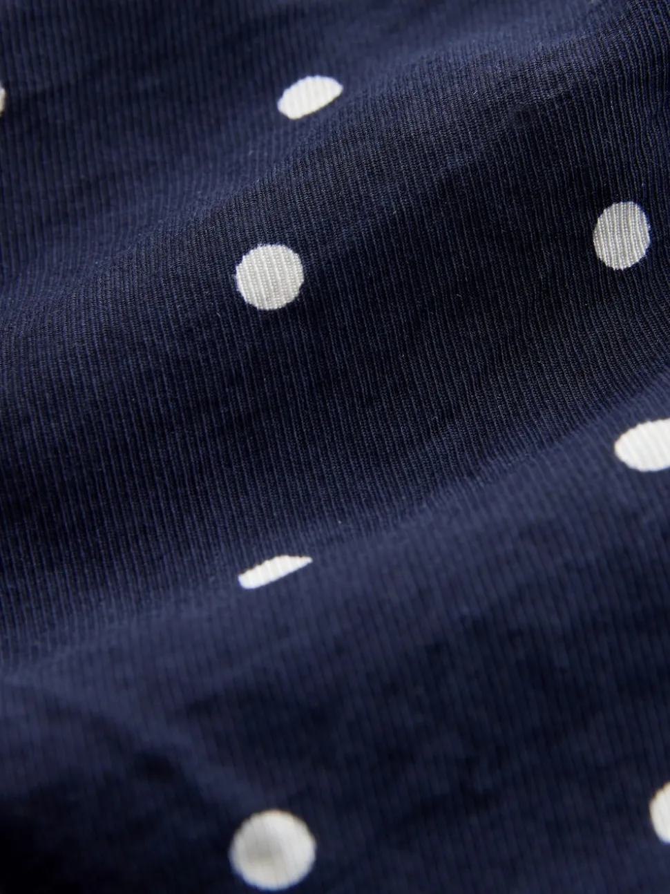 Bleu marine à poi - Robe mini-robe à taille nouée
