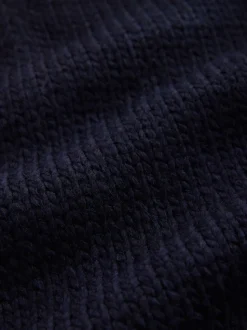 Bleu marine - Pulls look superposé en maille à col en V avec chemise