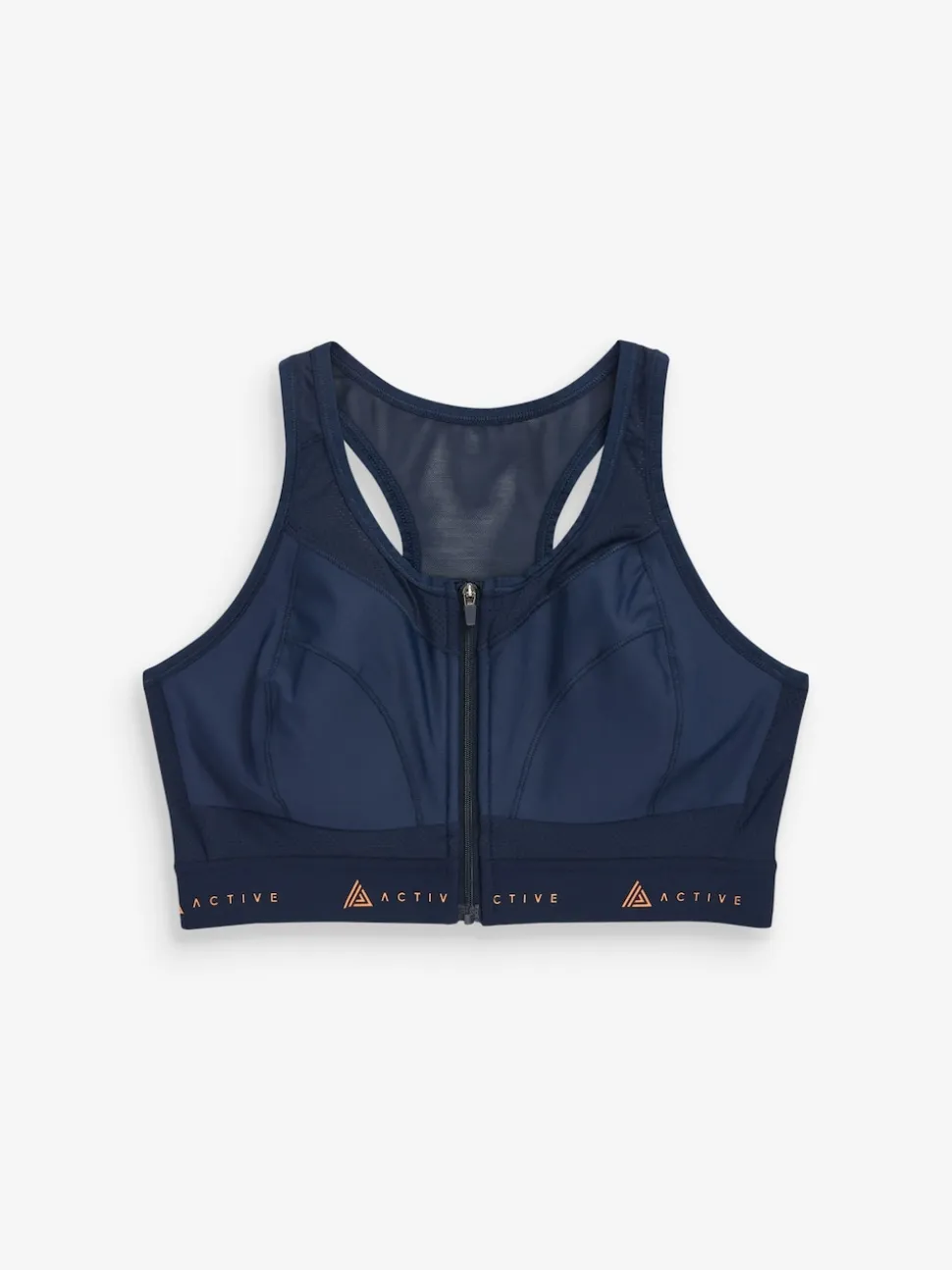 Bleu marine - Soutien-gorge DD+ Active Sports zippé sur le devant Dry Tech à impact élevé