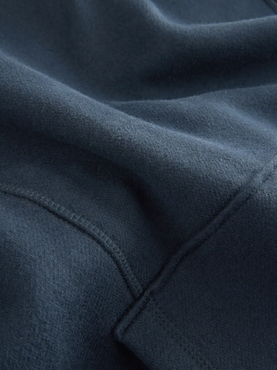 Bleu marine - Sweat-shirt à capuche long actif à coutures apparentes ultra-doux avec poches