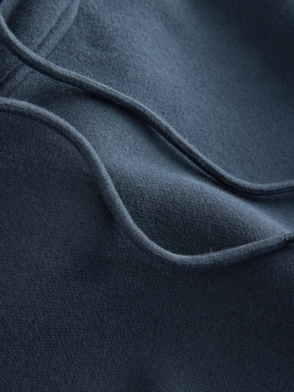 Bleu marine - Sweat-shirt à capuche long actif à coutures apparentes ultra-doux avec poches