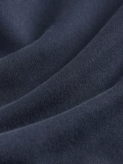 Bleu marine - Sweat-shirt long Essentiels coupe décontractée avec poches