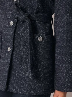Bleu marine - Veste Fleck Boucle Ceinturée