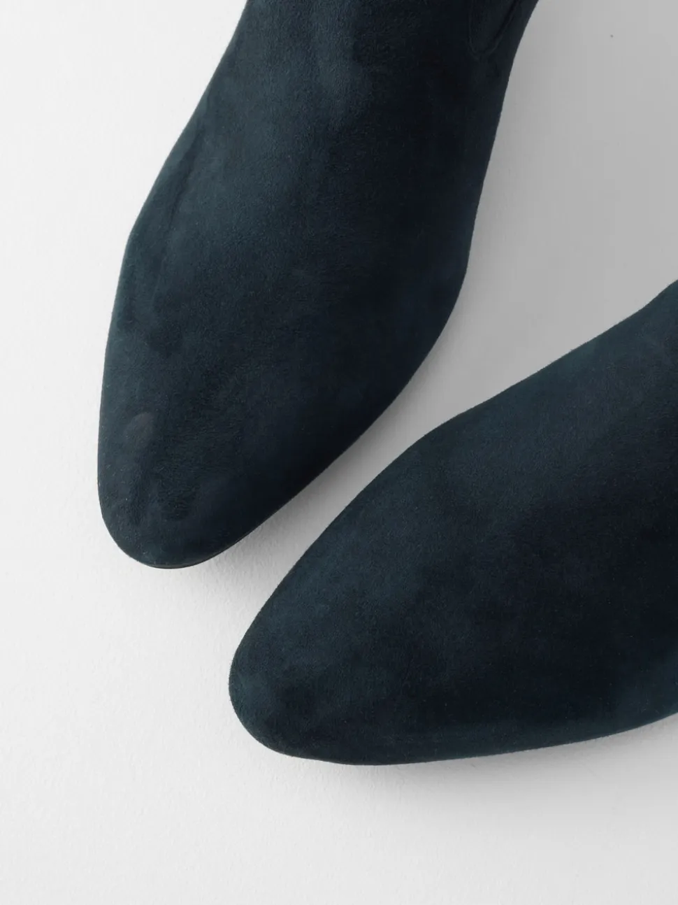 Bleu marine en daim - Bottines Motionflex à talon bloc