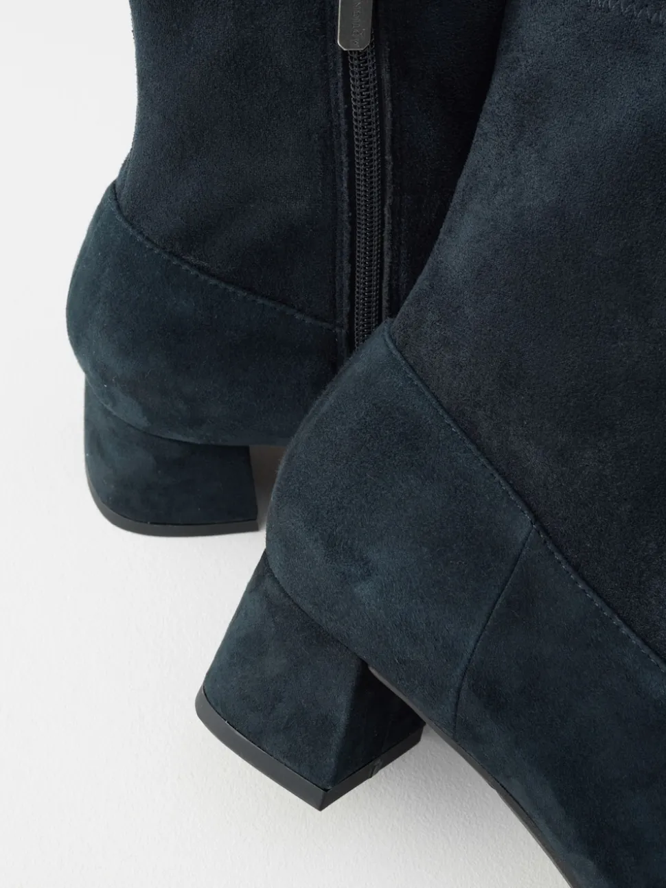 Bleu marine en daim - Bottines Motionflex à talon bloc