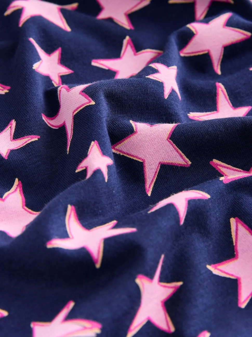 Bleu marine motif étoiles - Pyjama à manches longues
