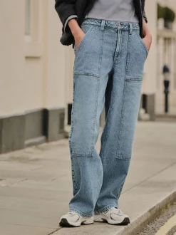 Bleu moyen - Jean charpentier droit cheville