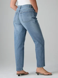Bleu moyen - Jean mom Hourglass Comfort colonne extensible